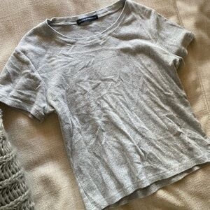 Brandy Melville Light Gray Short Sleeve top